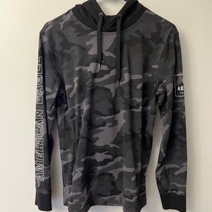 American Eagle Camouflage Hooded Shirt